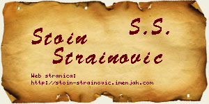 Stoin Strainović vizit kartica